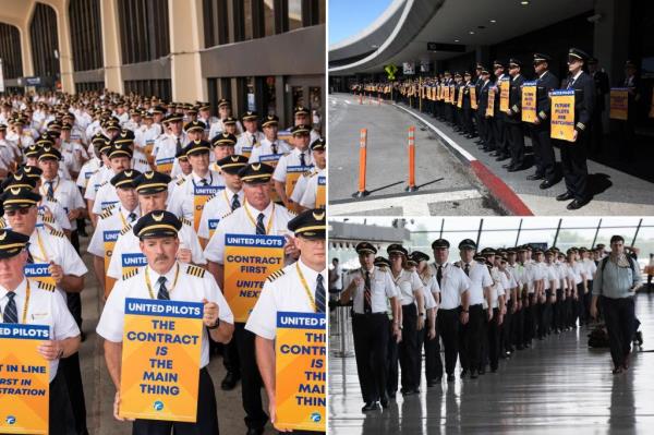 美国联合航空公司的飞行员在旅行季节前举行罢工，要求加薪